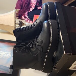 Torrid black chunky combat boots sz 10.5
